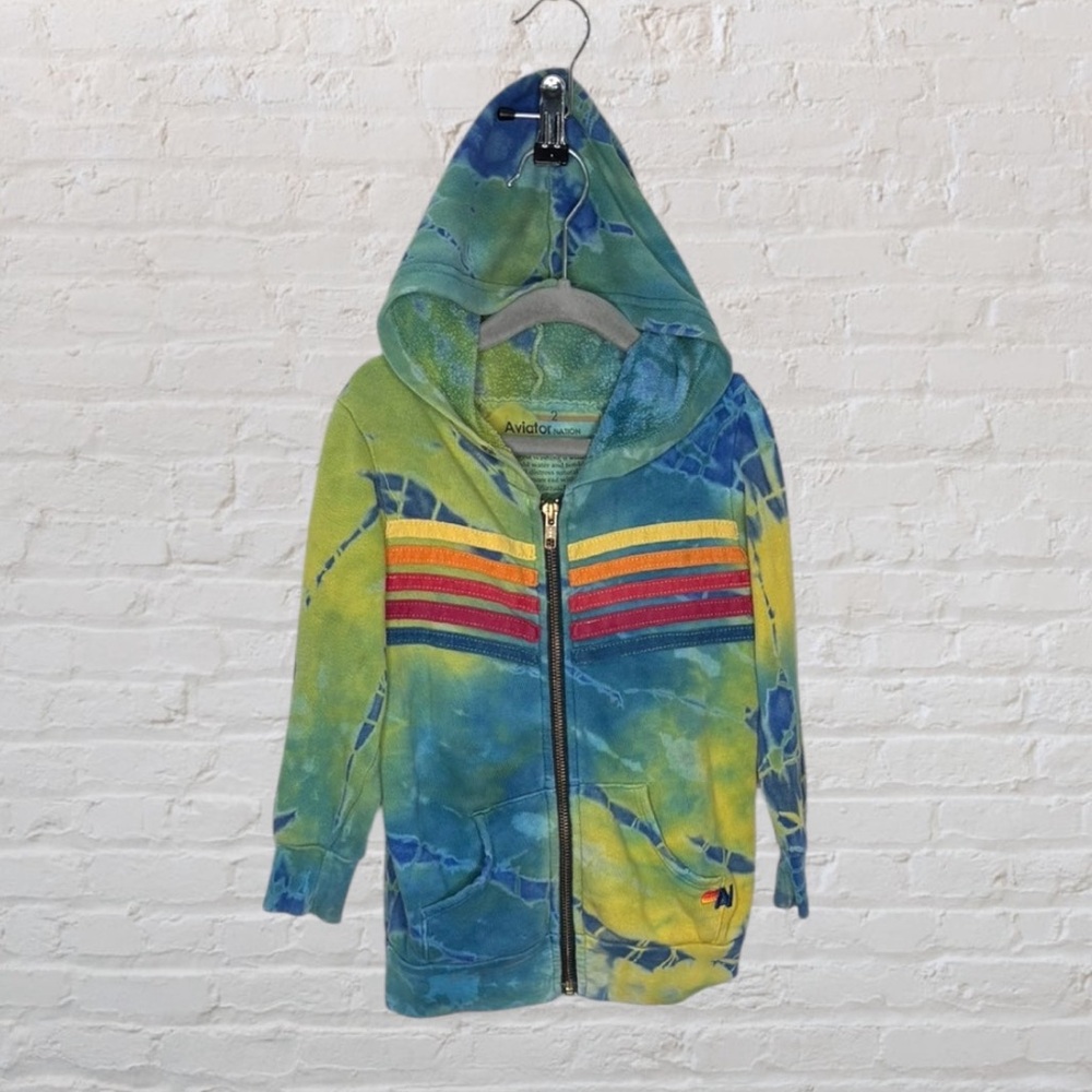 Aviator Nation Tie-Dye Stripe Hoodie